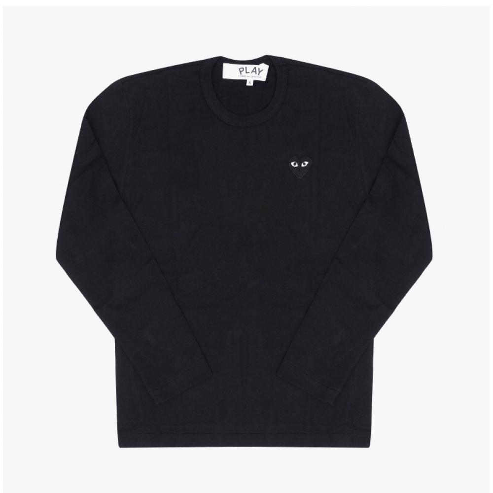 Comme Des Gar Ons Unisex Play Black Heart Patch Long Sleeve Tee Ax T120 051