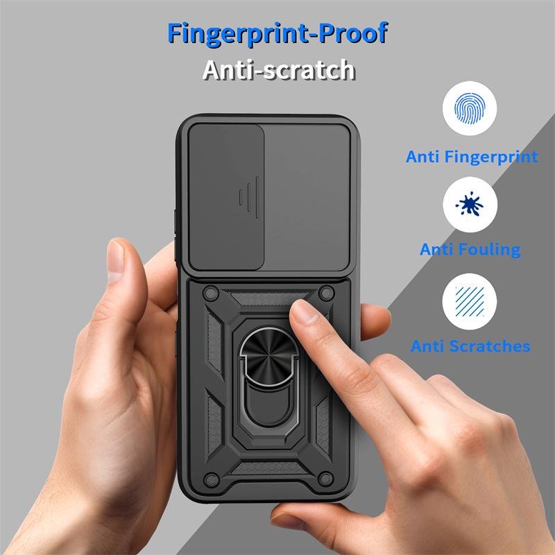 Slide Lens Protect Armor Phone Case For infinix Hot 60 Pro 4G Hot60 Pro+ Plus 60Pro 60i Cover Ring Magnetic Stand Holder Fundas