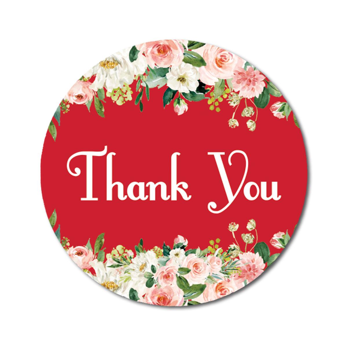 

Дорогий сувенір своїми руками Цвіт троянди 1,6 дюйма світло-рожевий круглий наклейки подяки своїми руками конверти печатки-45 1.6 Inches Diameter червоний