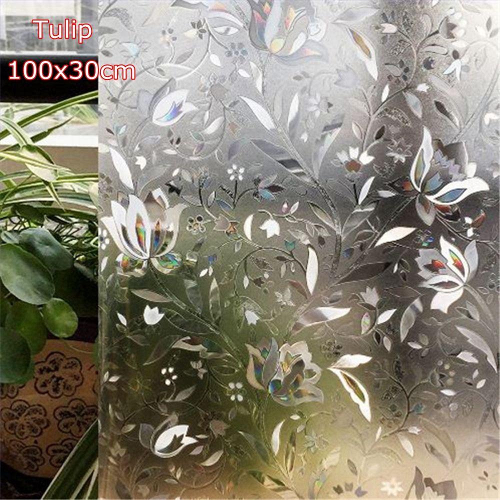 Laser Matte Window Films Window Vinyl Sticker Window Glass Sticker 3D Static Decorative Privacy