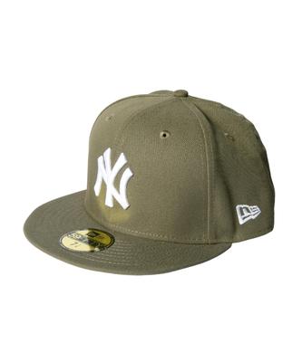 New Era 59FIFTY New York Yankees Olive Size 7 Cap, & White, 3/8" [Used]