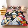 Gintama Anime Bedding Set Sakata Gintoki Printed Duvet Cover Set Cartoon Bed Linen Otaku Room Home Bedroom Decor