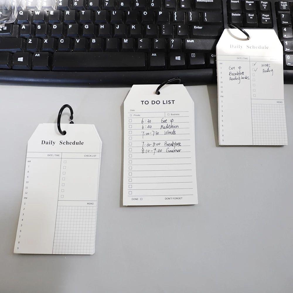 Note Pads Notepads Book Stationery Supplies Loose Leaf Planner Memo Daily Schedule List To Do List