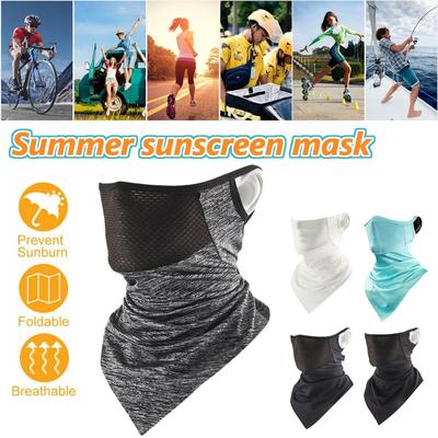 Summer Ice Silk Sun Protection Riding Ear Mask Breathable Mesh Sports Dust