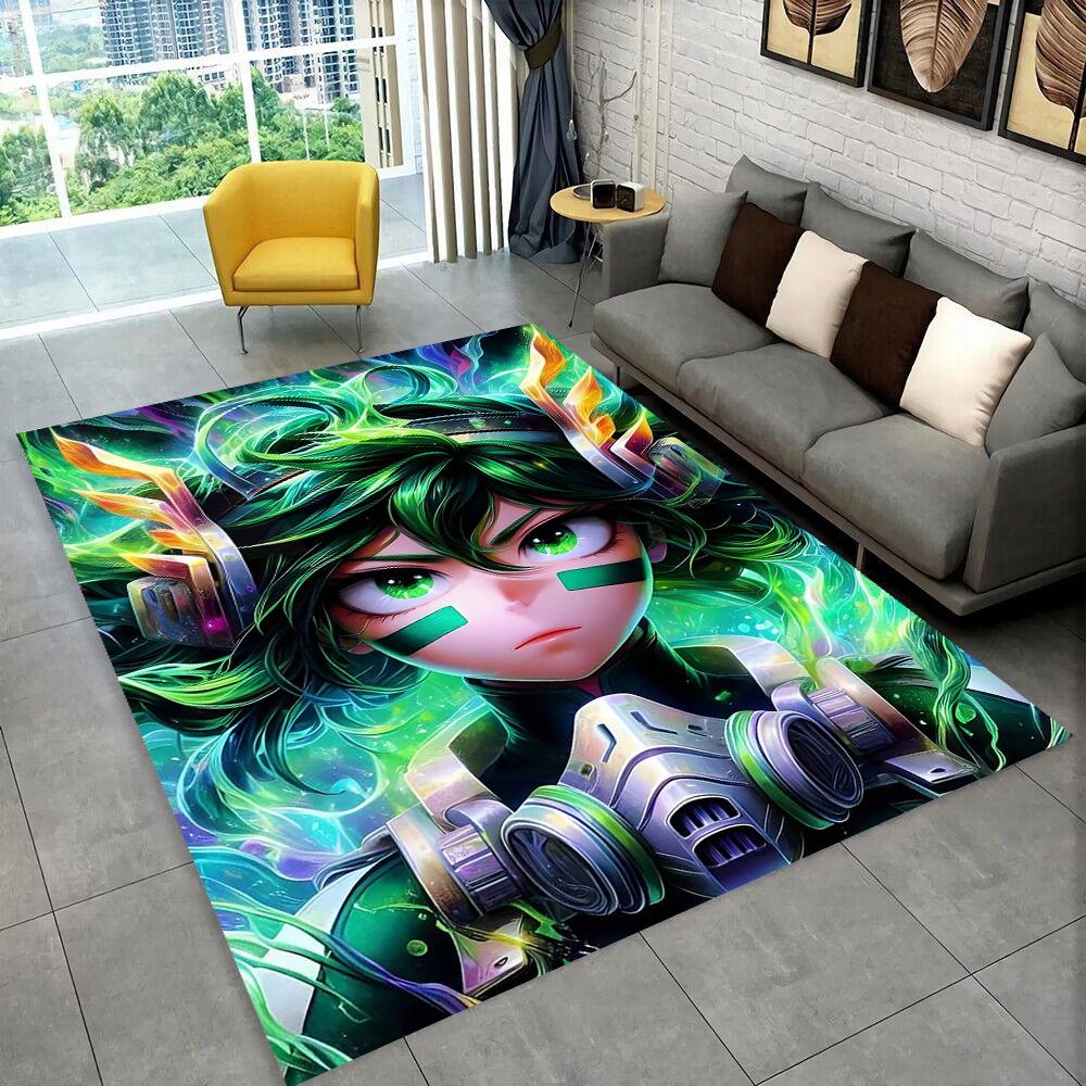 3D Cartoon My Hero Academia Deku Bakugou  Anime Carpet Rug for Living Room Bedroom Home Sofa Decoration,kids Non-slip Floor Mat