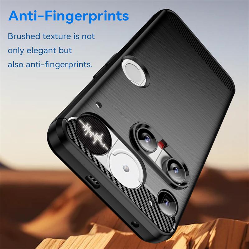 For Cover Nothing Phone 3 Case For Nothing Phone 3 Anti-knock Soft TPU Silicone Carbon Fiber Back Case For Nothing Phone 3 Case