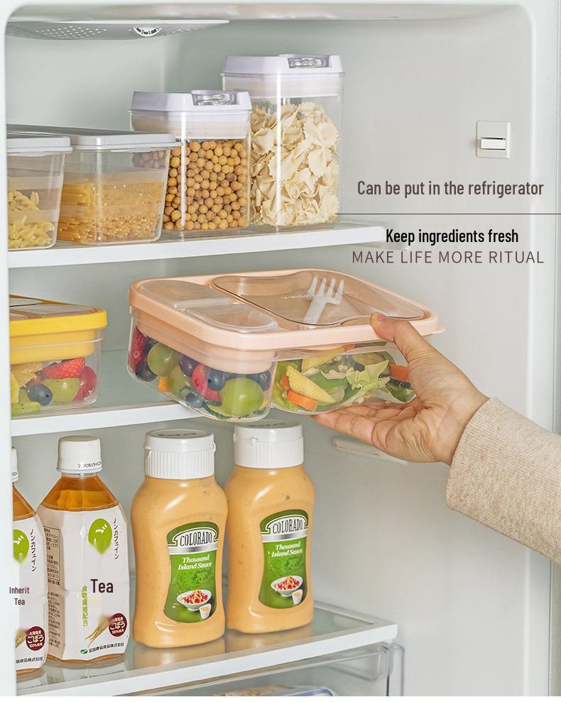 Portable Microwave-Friendly Bento Box with Cutlery for Office and Outdoor Use