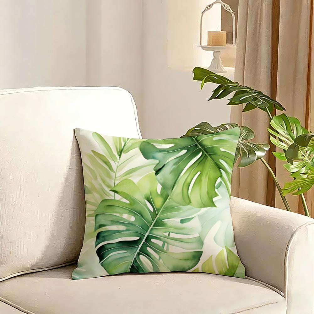 Cool Summer Prints Cushion Cover Reversible Plush Pillow Cover Soft Fluffy Home Decor for Sofa Bedroom