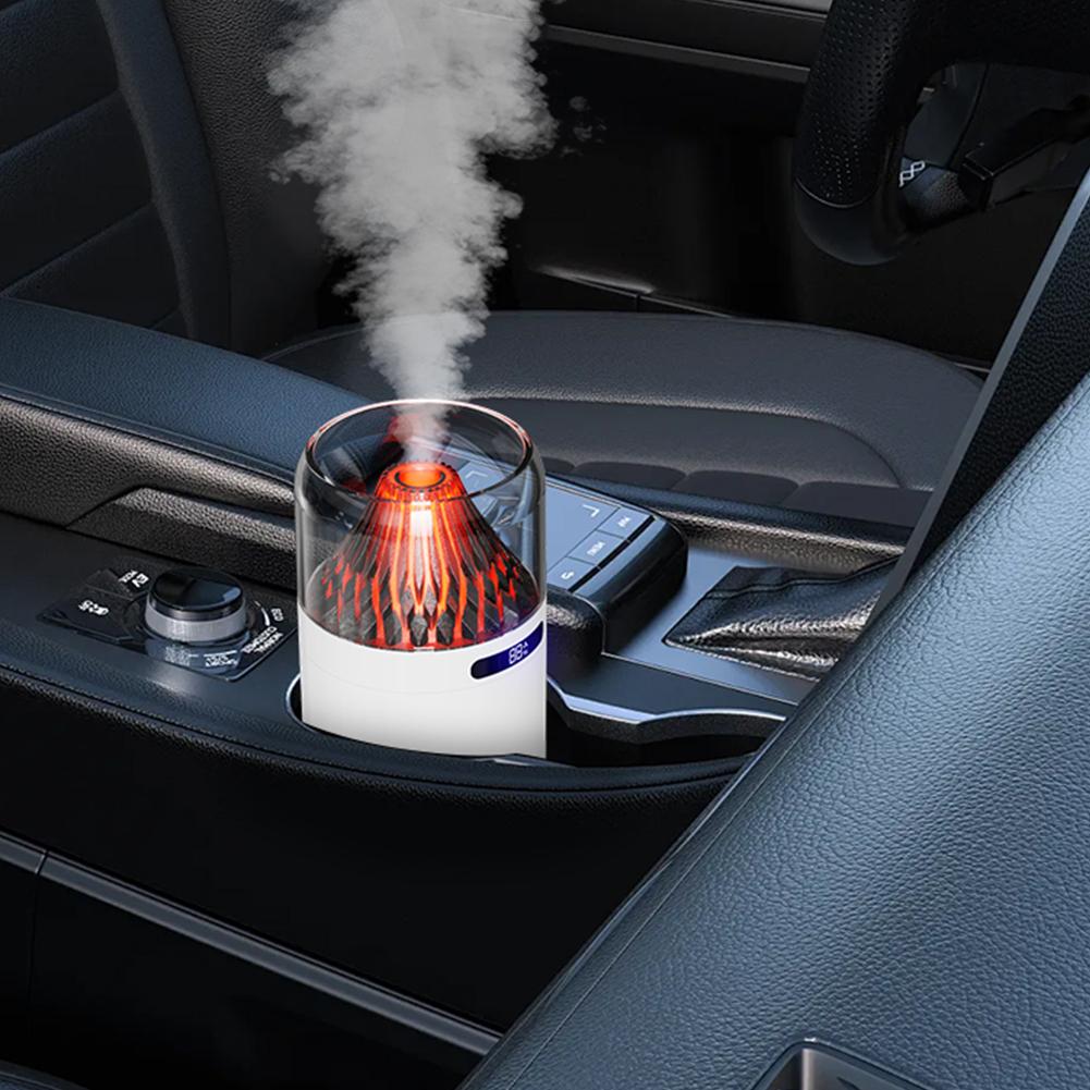 Volcano Air Humidifier with Colorful Night Light Car Mist Spray Maker Volcano Humidifier Diffuser for Auto Interior Decoration