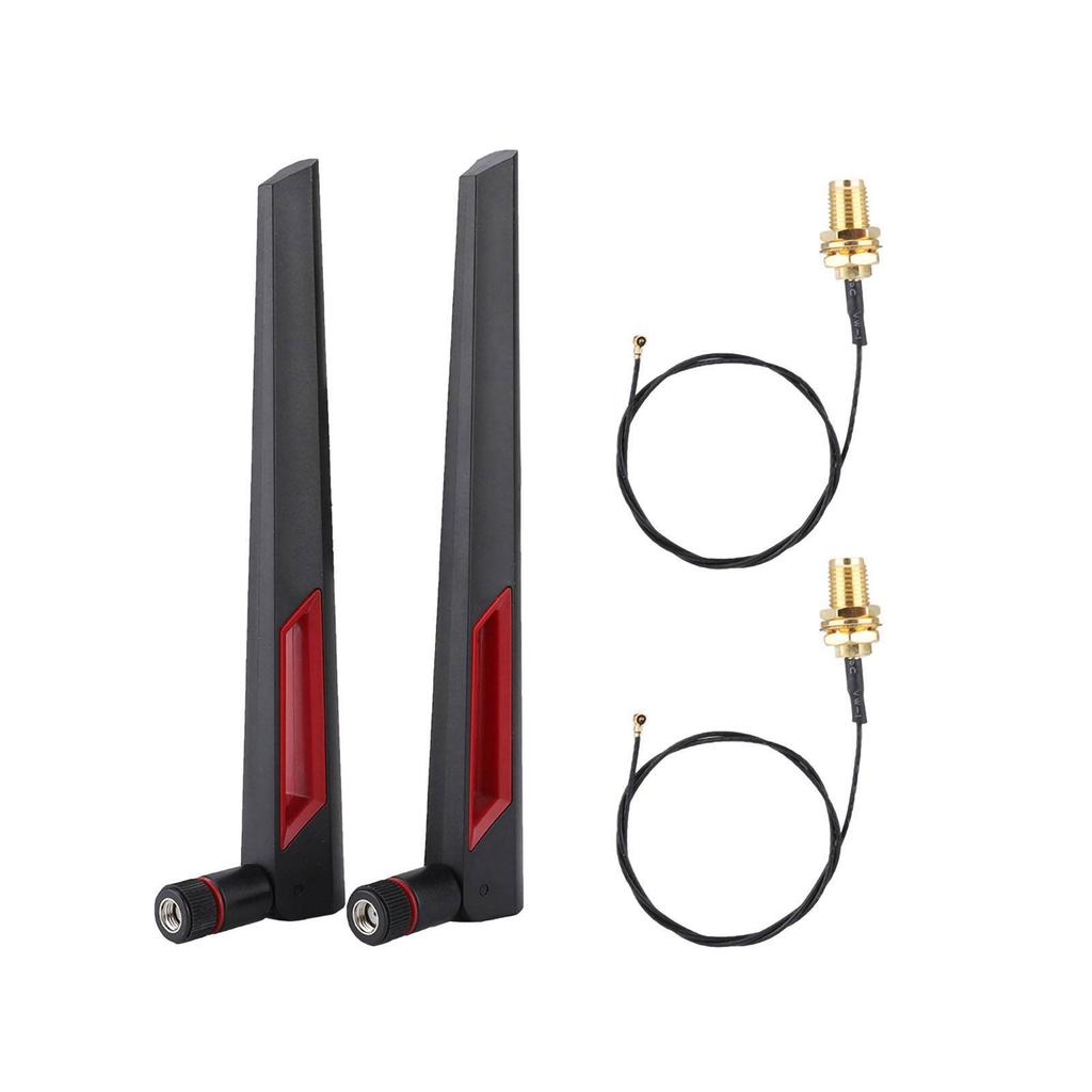 2PCS M.2NGFF Wireless Network Card Connect Cable 2*8DBi AC688 Network Antenna