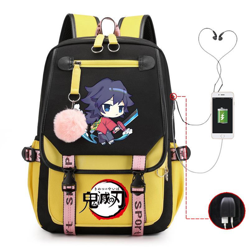 Demon slayer ghost extermination column student schoolbag junior high school student primary school student middle school student backpack