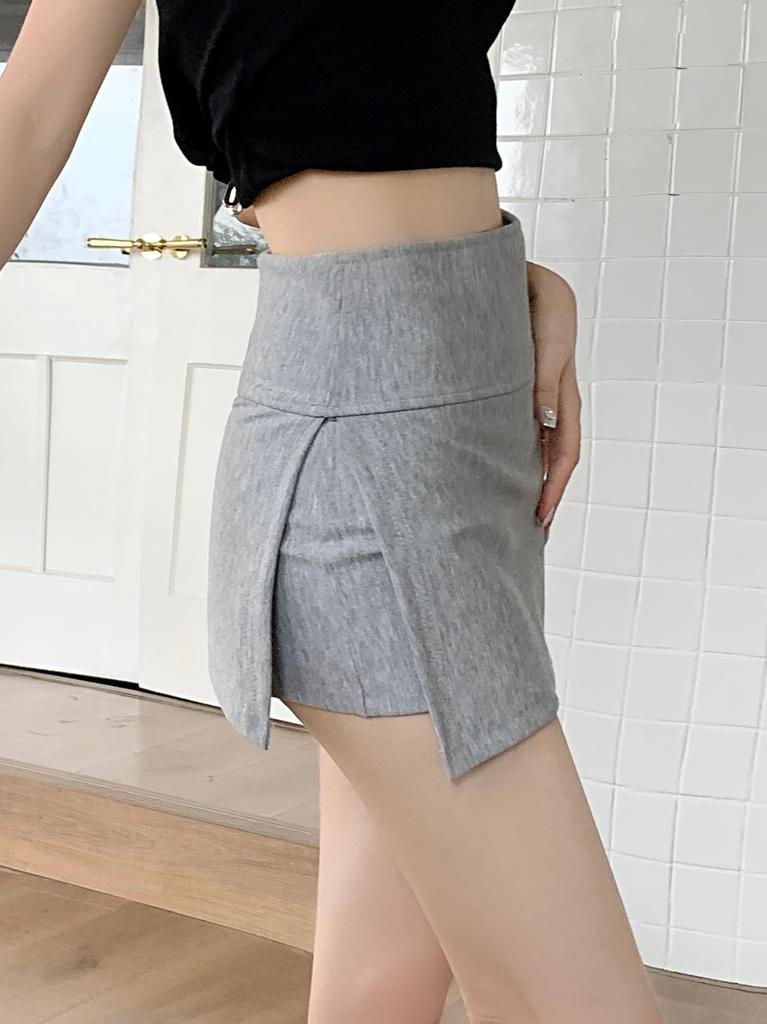 Syvent White Mini with Available in 6 Colors Women's Skirt, High-Waisted, Slit, A-Line, Stylish, Leg-Lengthening, Innerwear, (Product Code 12F013)