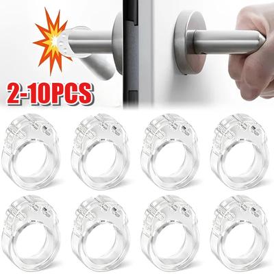 Griffe Türstopper Silikongel Türstopper Transparent Wandschutz Türknauf Stoßstange Möbelschutz Pad Griffpuffer
