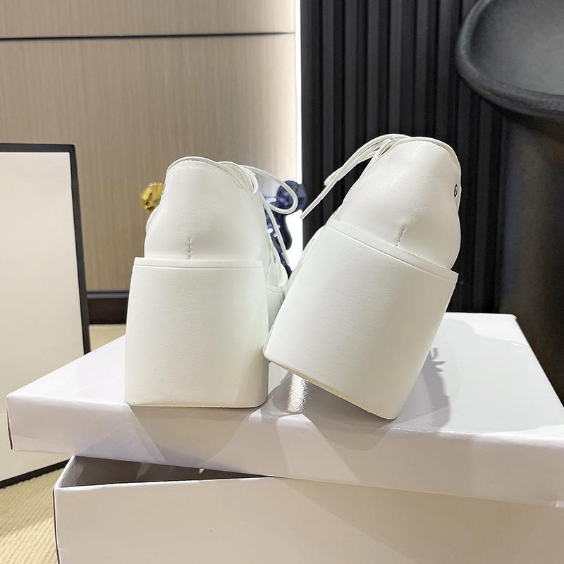 Fashion 8.5 Cm Wedge Thick Bottom Fashion Punk Shoes Woman Fashion Classics Gothic Metal Women Ladies High Platform Pumps