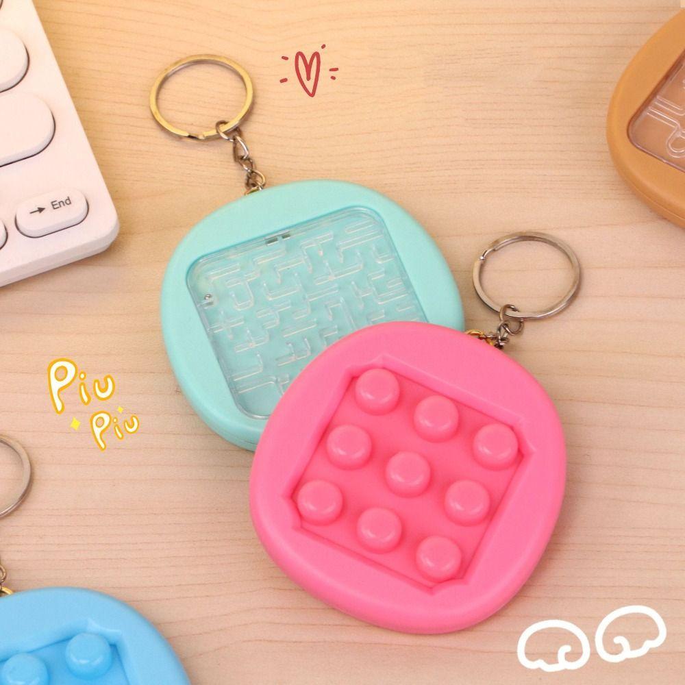 

Educational Pinch Bubble Toys Maze Pinch Fidget Keychain Sensory Toy Adult жовтий