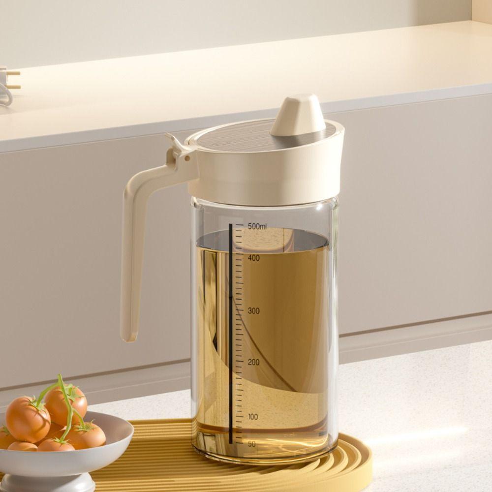 Curved Handle Glass Oil Dispenser 500ML Oil Bottle New Seasoning bottle Restaurant