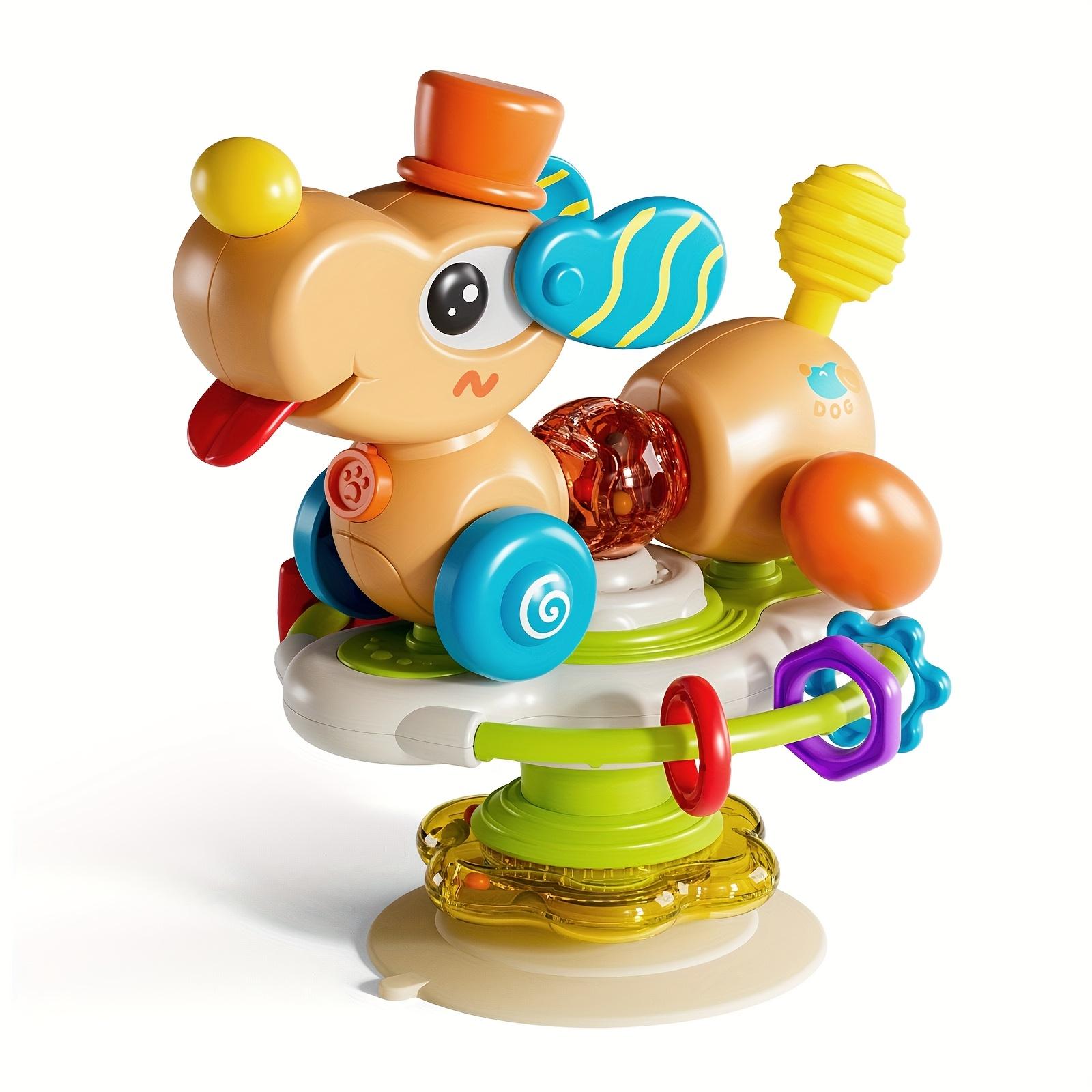 

Детский вращающийся щенок многофункциональный развивающий столик с игрушками на присосках