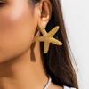 Fashion Starfish Pendant Necklace Earrings Beach Clavicle Chain Simple Choker Earrings Jewelry Braided Rope Neck Chain
