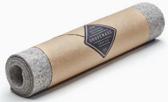 

GROVEMADE Wool Desk Natural x Thick Light Mat/Pad, Materials, 40.0cm 96.5cm, 3.5mm (M+, Gray)