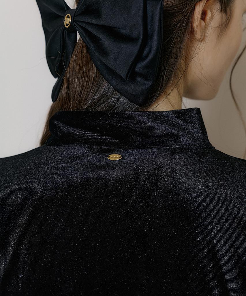 Riorg Wir Drape Flare Ribbon Velvet Mini Ops Black