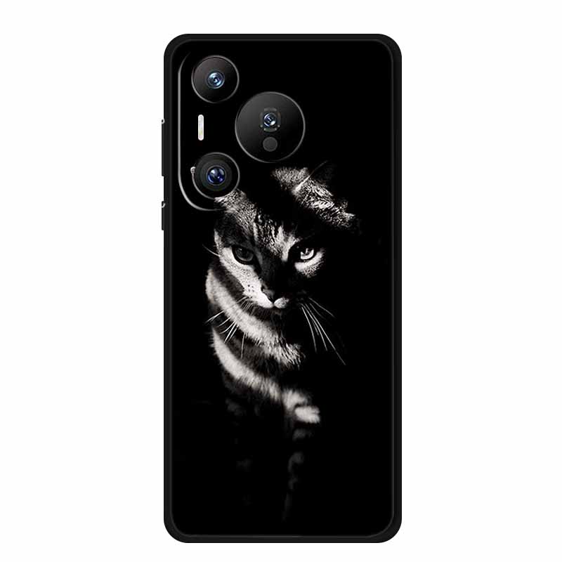 For Huawei Pura 70 Pro Case Pura70 Pro Plus Coque Black Silicone Soft Back Cover For Huawei Pura 70 Ultra Phone Case Funda Shell