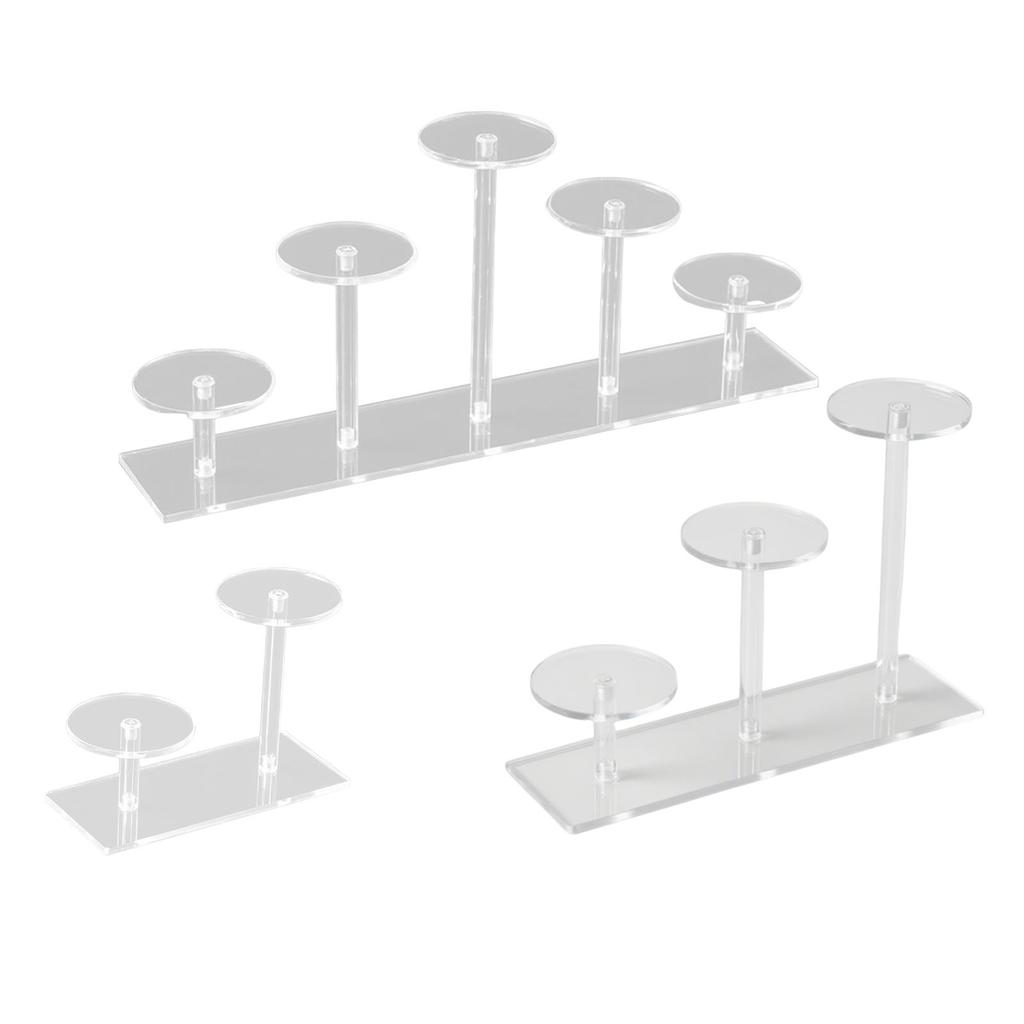 Acryl Display Erhöhungen Klarer Scheibe Durchmesser 6,5 cm Platzsparender Abgestufter Parfüm Organizer Dekoration Halter für Mini-Figuren Spielzeug Zuhause
