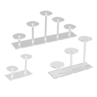 Acrylic for Display Tiered Perfume Organizer Multifunctional Space Saving Clear Decoration Holder for Earrings Cupcake