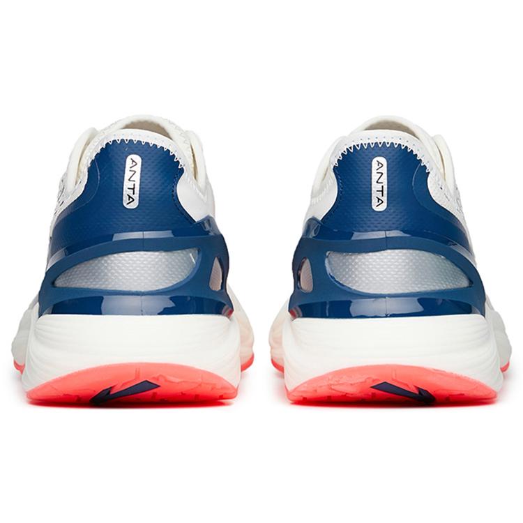 Anta Tron 2.0 Cushioning Slip Resistant Abrasion Resistant Low Top Running Shoes Men's White Blue 112215586-12