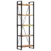 5 Shelf Bookshelf 60 X 30 X 180 Cm Reclaimed Wood Brown