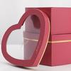 2Pcs/Set Flower Box Heart Shaped Hot Stamping Paper Florist Packaging Rose Gift Case for Party