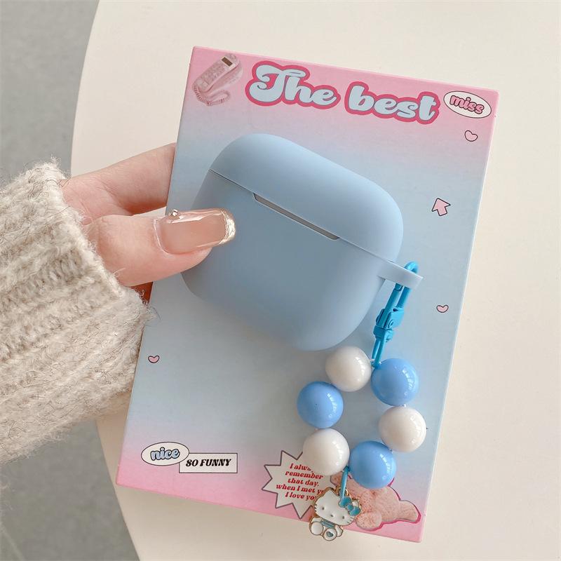 Ins Simple Kt Cat Bracelet Is Suitable for AirPods 1 Generation Protective Case, Second Generation 1st Generation Pro1 Apple Bluetooth Headset Case