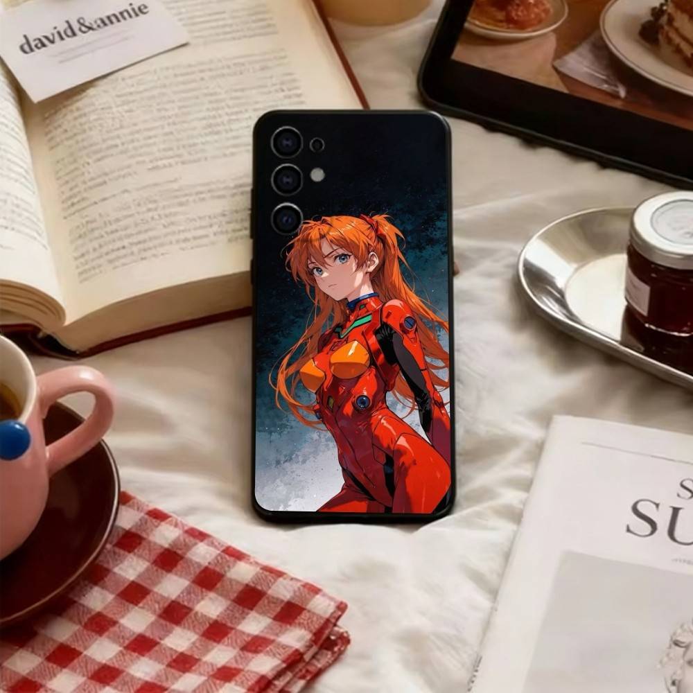 

EVA Soryu Asuka Langley Phone Case For Samsung S25,S24,S21,S22,S23,S30,Ultra,S20,Plus,Fe,Lite,Note,10,Soft Black Cover Samsung S20plus5G