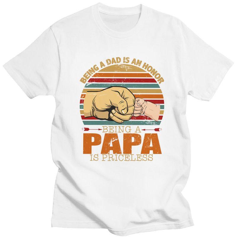 Individuelle Herren Ehre Papa und Papa T-Shirts Kurzarm Baumwoll-T-Shirt T-Shirt Lässig Vatertag Geschenk T-Shirt Kleidung