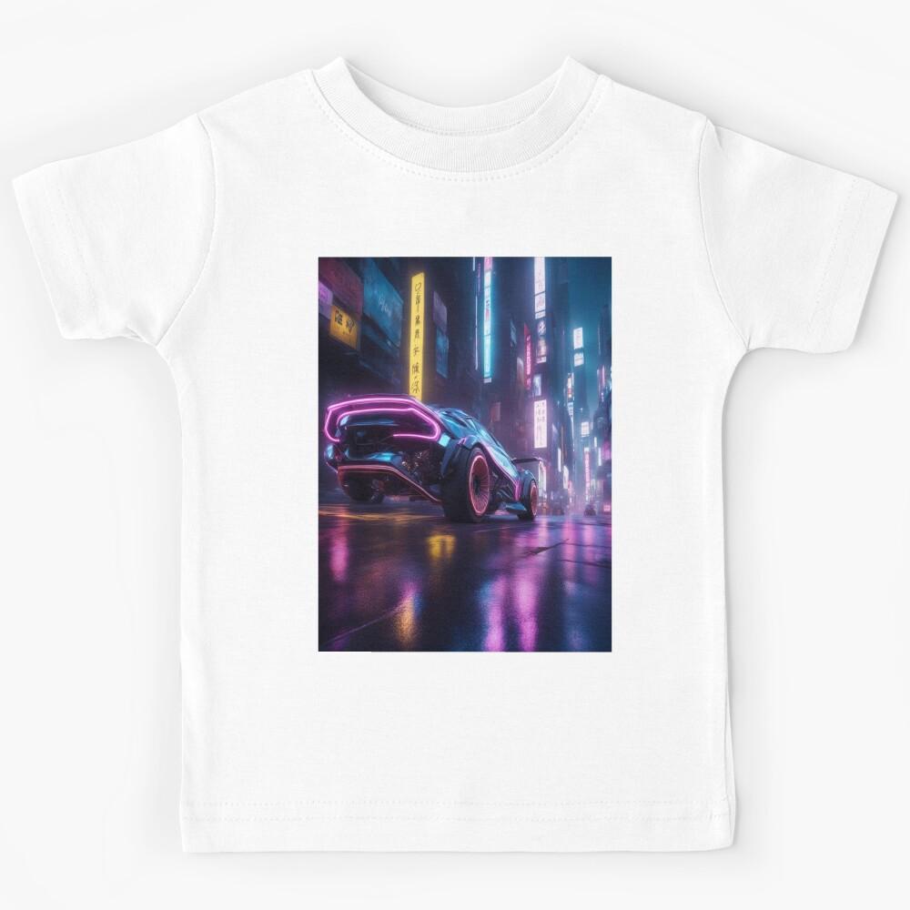 Cyber Punk Style Meets Future Fusion Car Kids T-Shirt 130