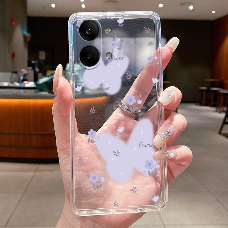 For Poco X8 Pro Max Case Luxury Fashion Butterfly Flower Soft Clear Silicon TPU Cover for Xiaomi PocoX8 Pro ProMax 5G Phone Case