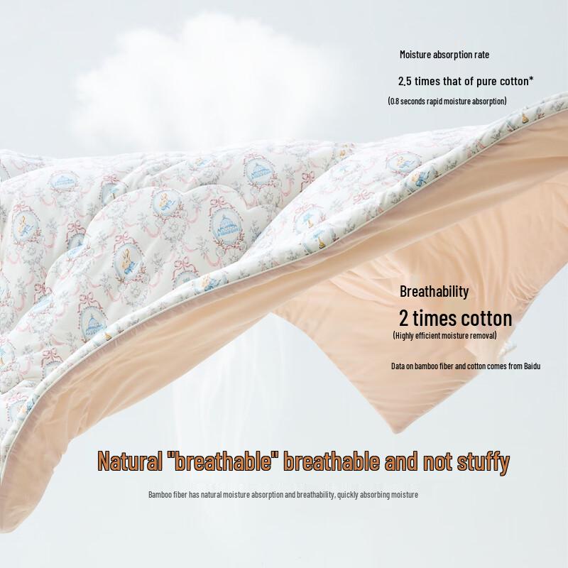 DOMIAMIA Breathable Antibacterial Baby Quilt