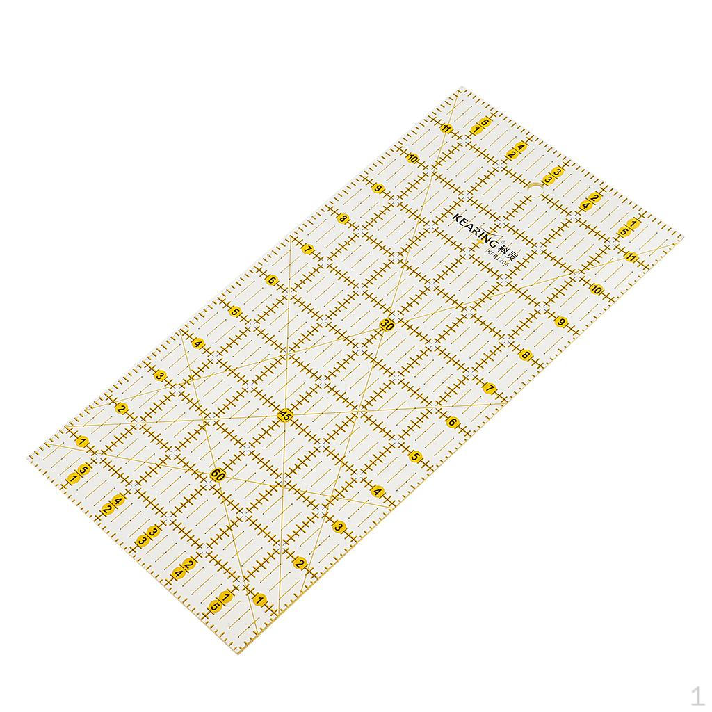 Rectangle Grid Sewing Quilting Ruler Drawing Template DIY Tool for Patchwork 0x15cm