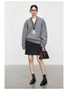 Wen Jiu Wool A-line Mini Skirt: Women's Slimming Short Plush, Winter Minimalist Style