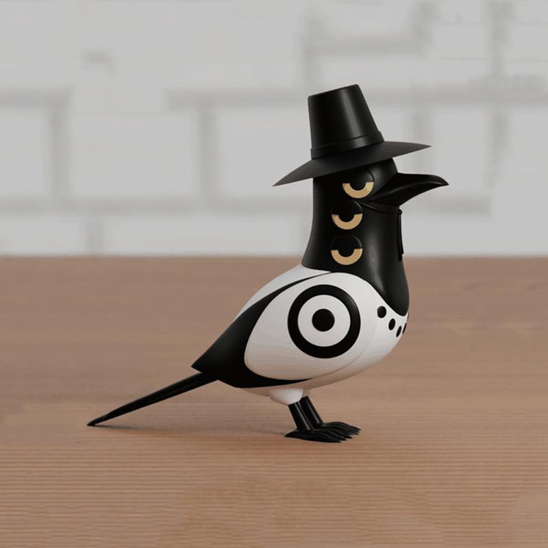 Cosplay Lovely Movie Character Animal Crow Magpie Bird Funny Statues Home Ornament Sculpture Cute Desk Decor Figurines Model Toy