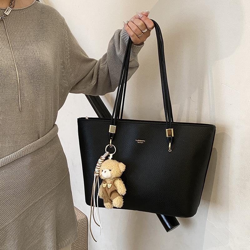 Retro simple handbag large capacity casual versatile texture tote bag niche versatile underarm shoulder bag