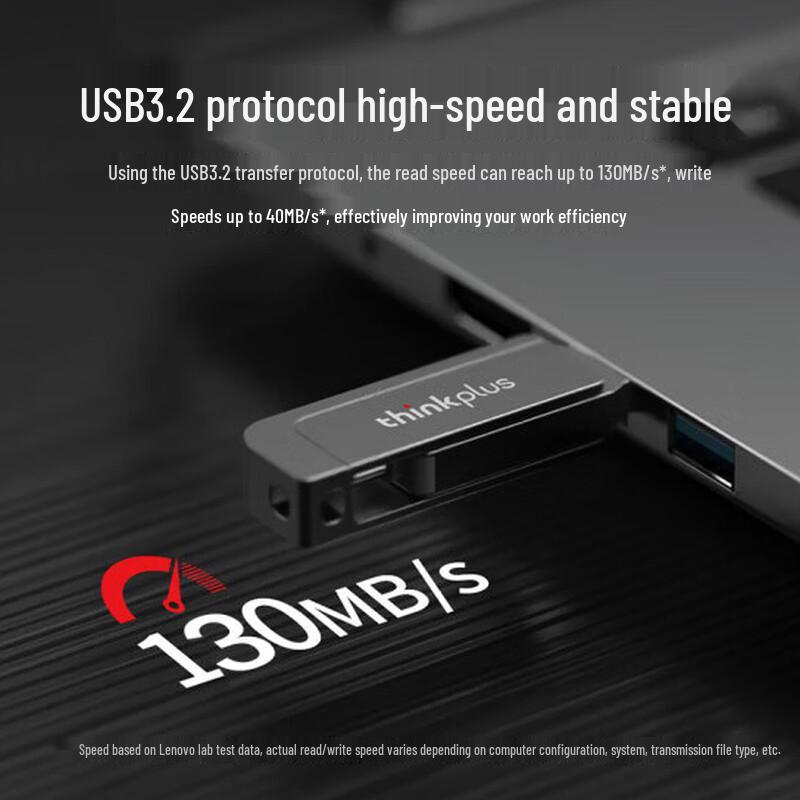 Lenovo Thinkplus MU253 Dual-Interface Metal USB Drive