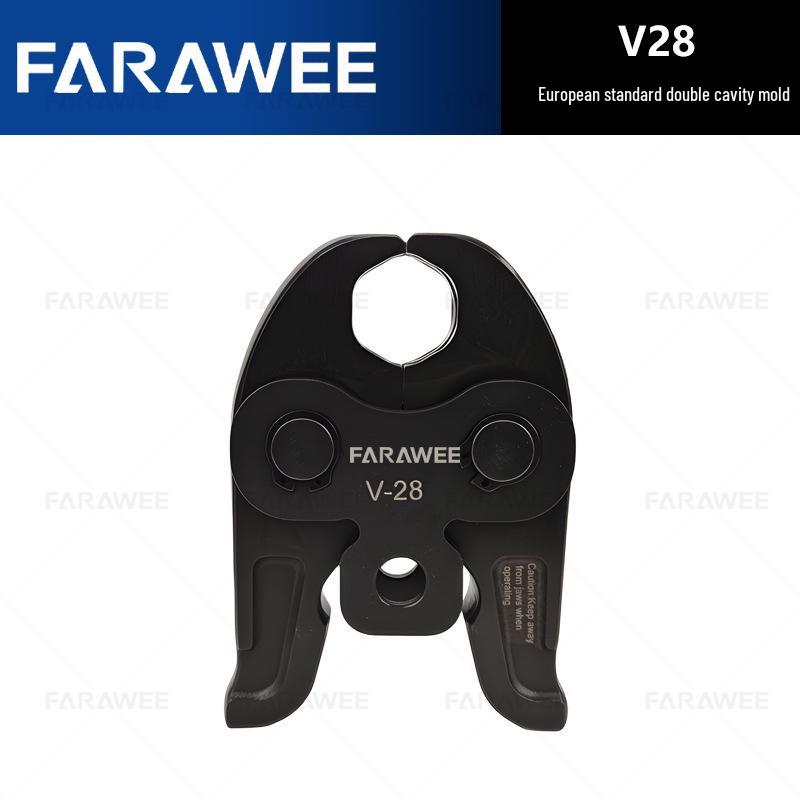 Hydraulic Crimping Tool with Universal Dovetail Mold for Stainless Steel Pipes, European Standard, Double Crimp Design.