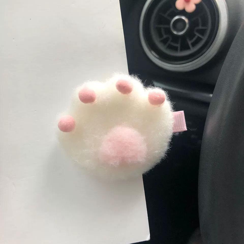 

New Cute Cat Paw Hairpin Ins Duck Bill Bangs Sweet No Cat Plush Hairpin Headwear Girls Kids Women Hair Accessories