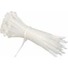 Lot 600 Cable Ties 200 X 2.5 Mm In White Nylon — Strength 8 Kg, Max Ø 53 Mm