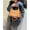 New high-end cowhide leather bucket bag underarm bag handbag crossbody shoulder bag vegetable basket women's bag