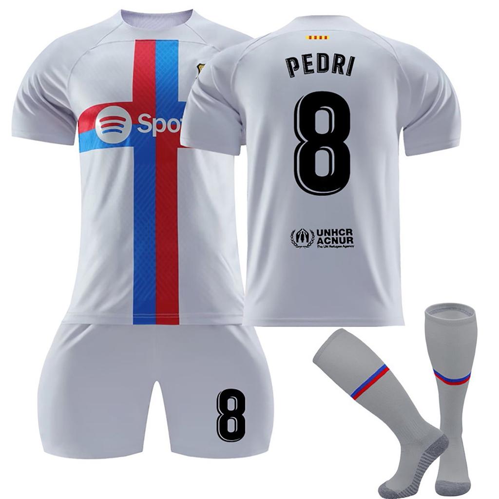 22/23 Barcelona Zweites Auswärtstrikot Kinder Fußball Trainingsanzug Set