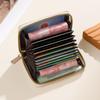 Cute Bow Print PU Leather Card Holder Multiple Slots Secure Zipper Coin Purse Small Wallet for Weekend Trips