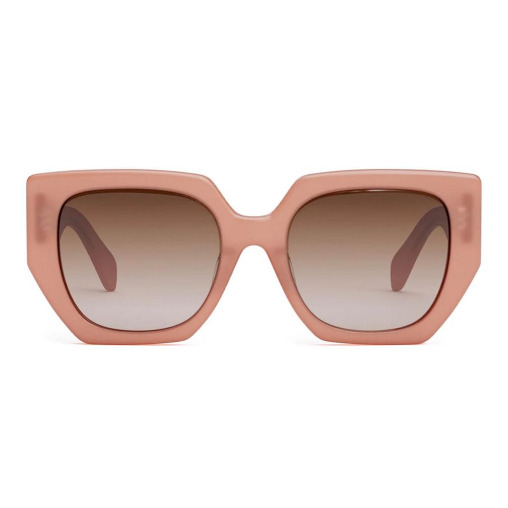 Celine Side Logo Decorated Acetate Irregular Shape Sunglasses Unisex sunglasses Pink CL40239F-74F