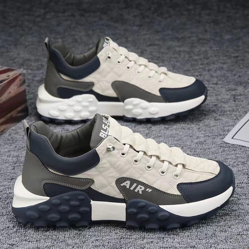Scarpe da uomo primavera comode basse casual scarpe da papà verdi moda suola spessa leggere traspiranti scarpe sportive