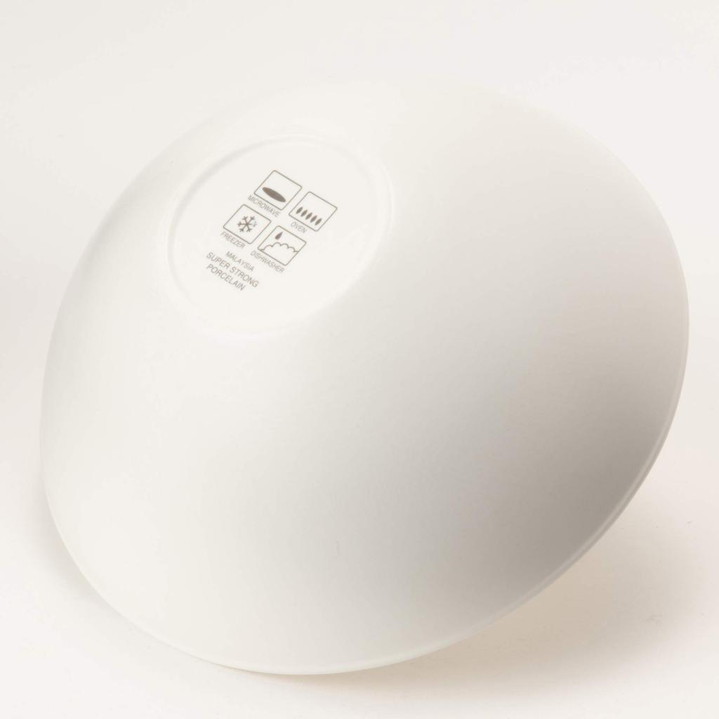 TAMAKI Fortemore Bowl, White, 19.6cm Diameter X 7.7cm Height, 1120ml Capacity, Microwave, Dishwasher, and Oven Safe, Lightweight Reinforced